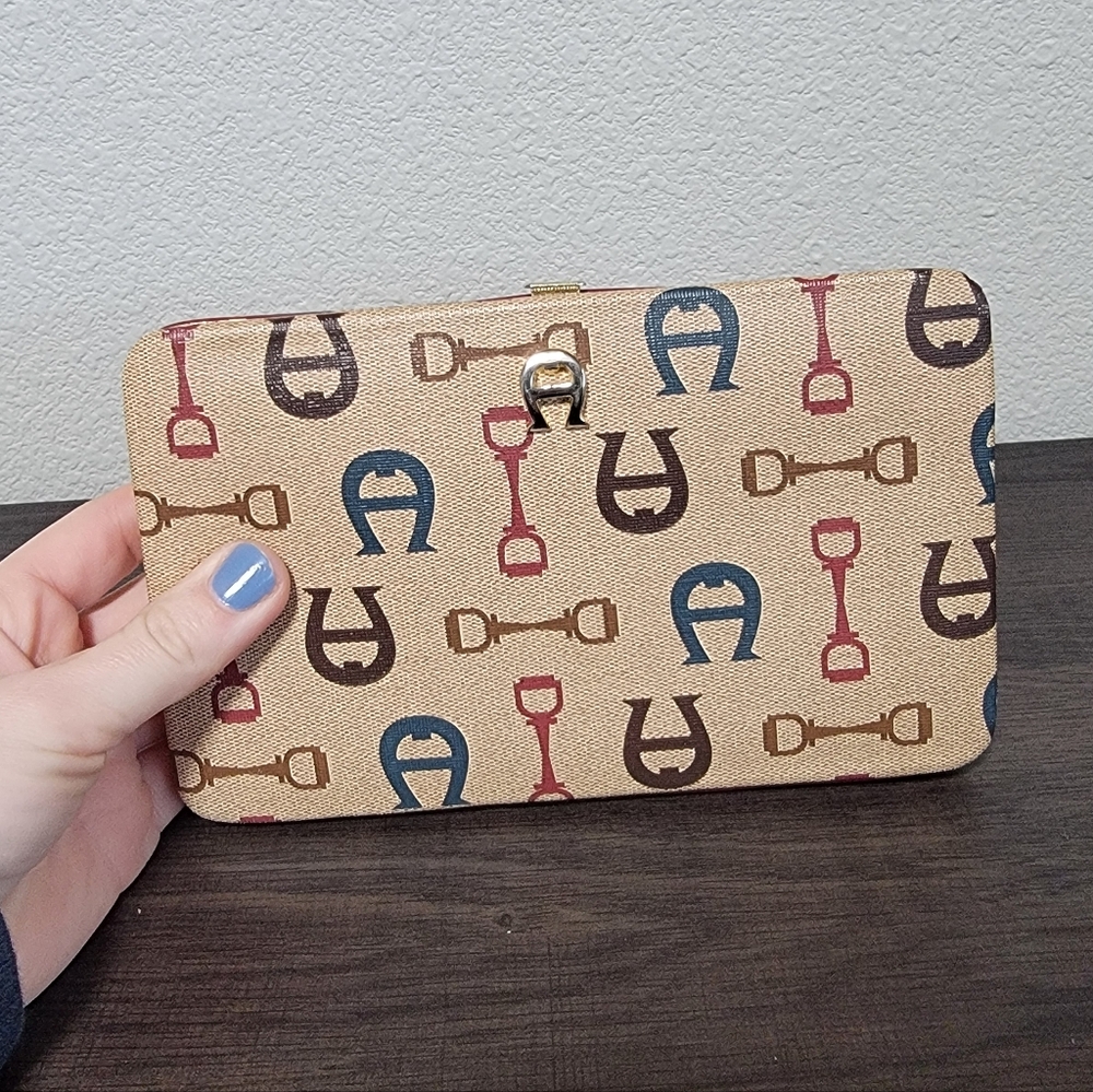 Etienne Aigner Vintage Quick Clasp Travel Wallet
